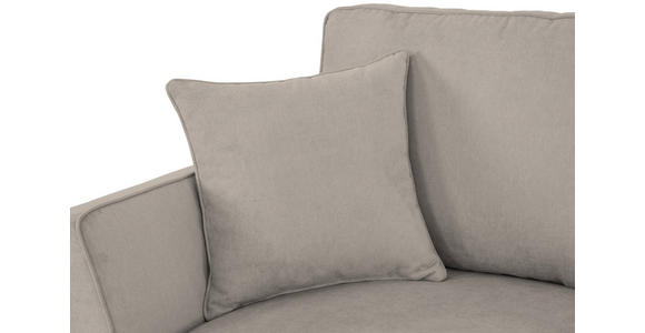 ECKSOFA Sandfarben Velours  - Sandfarben/Schwarz, KONVENTIONELL, Holz/Textil (244/159cm) - Carryhome