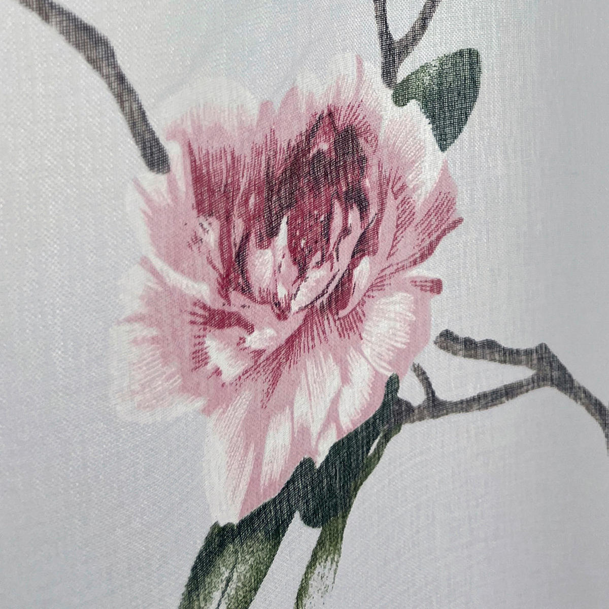 ÖSENSCHAL halbtransparent 140/245 cm   - Dunkelgrün/Rosa, Natur, Textil (140/245cm)