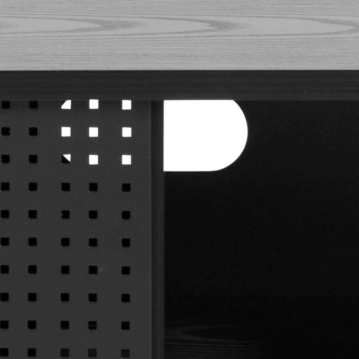 TV-BÄNK 140/44,5/40 cm  - svart, Modern, metall/trämaterial (140/44,5/40cm) - Best Price