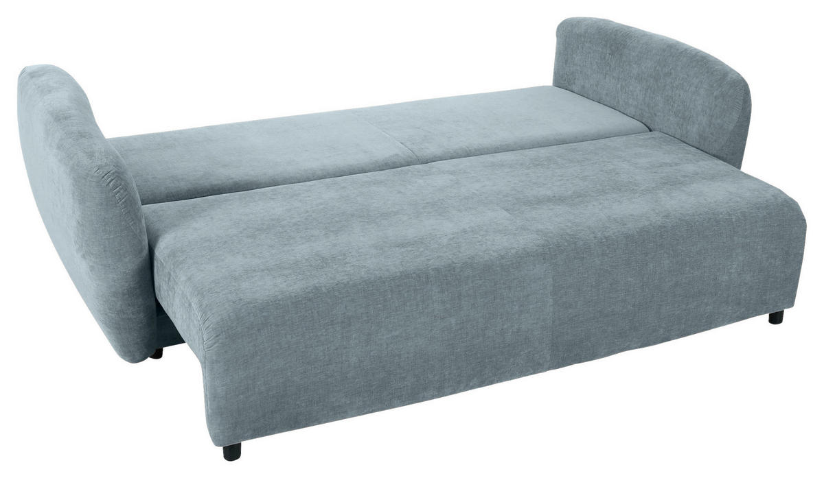 SCHLAFSOFA in Flachgewebe Blau  - Blau/Schwarz, KONVENTIONELL, Kunststoff/Textil (250/74/108cm) - Carryhome