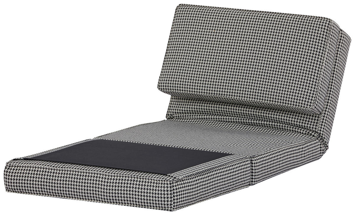SCHLAFSESSEL Jacquard Weiß, Schwarz    - Schwarz/Weiß, MODERN, Textil (74/61,5/80cm) - MID.YOU