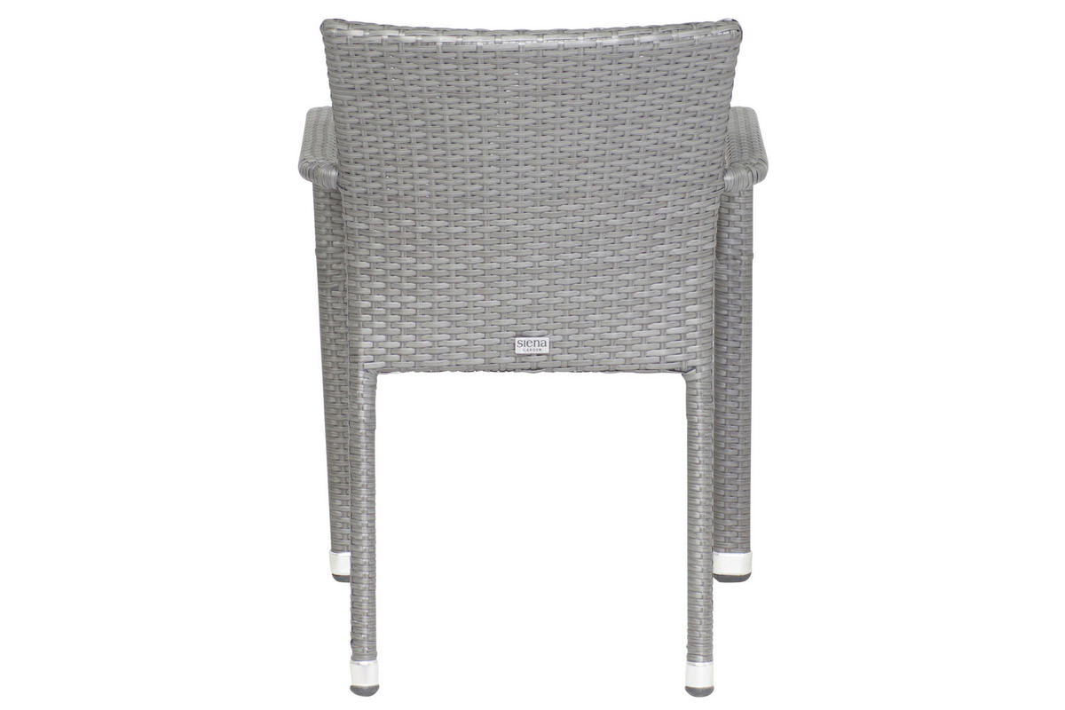 GARTENSESSEL-SET Metall, Kunststoff Grau  - Grau, MODERN, Kunststoff/Metall (56/83/60cm) - Gardenson