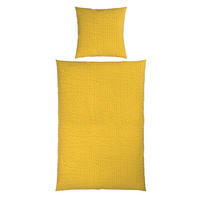 BETTWÄSCHE Seersucker 155/200 cm  - Gelb, Textil (155/200cm) - Novel