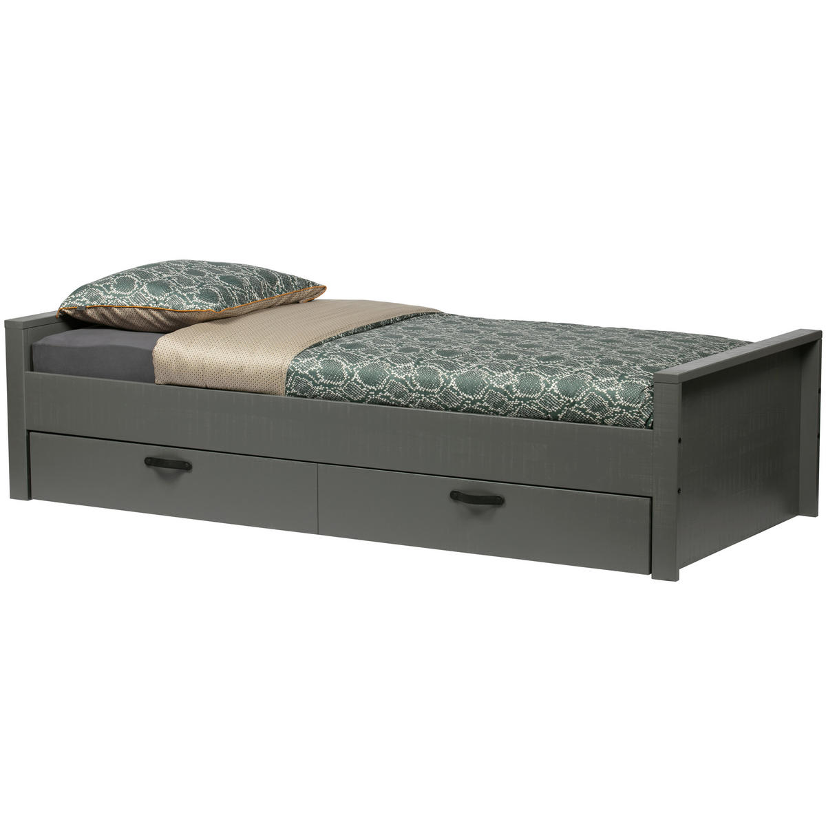 BETT 90/200 cm  in Grau  - Grau, Design, Holz (90/200cm) - Livetastic