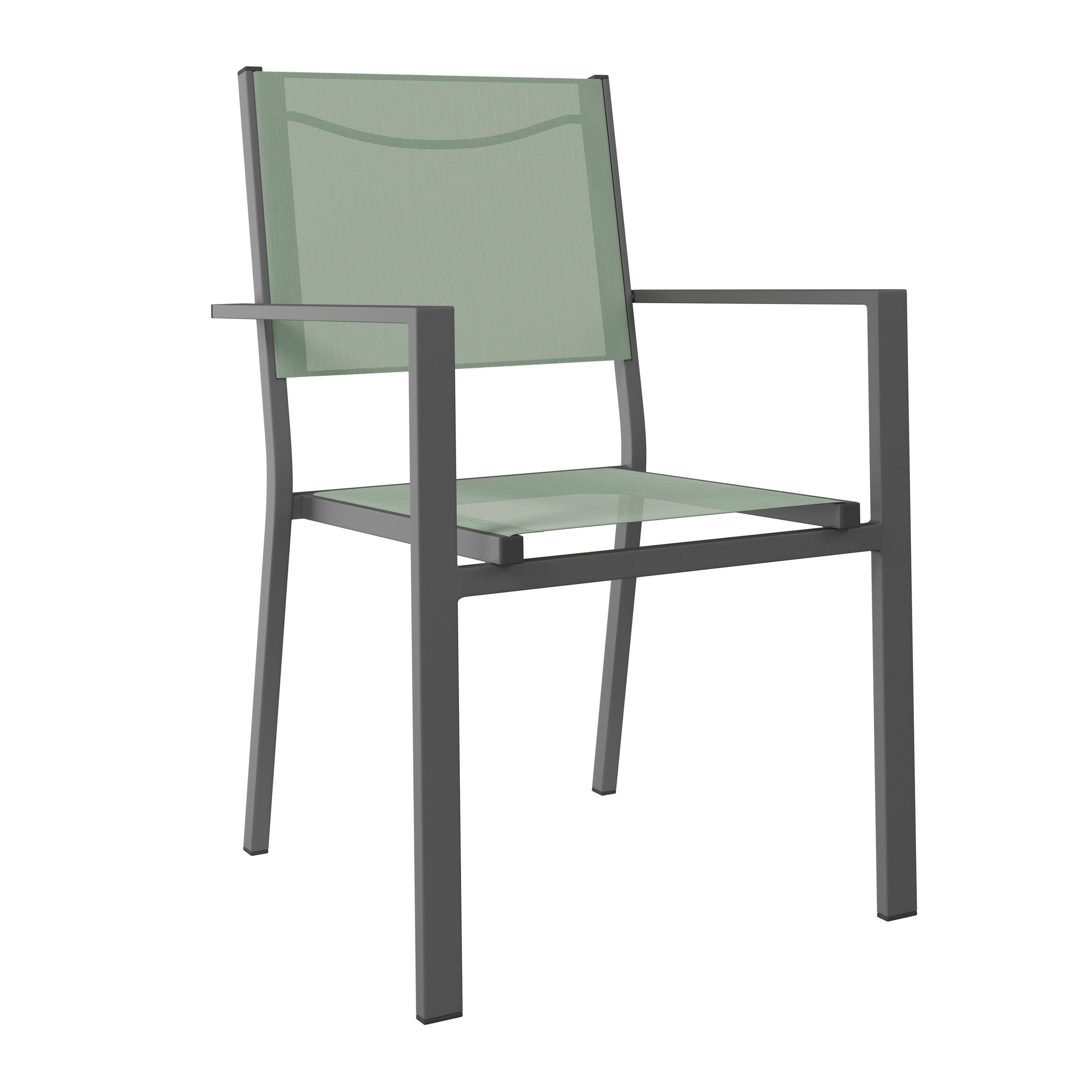Ambia Garden Stapelsessel Anthrazit, Grün 57x88x58 cm