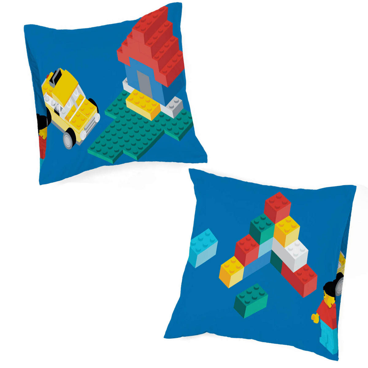 KINDERBETTWÄSCHE Lego Lets Build 135/200 cm  - Blau, Basics, Textil (135/200cm)