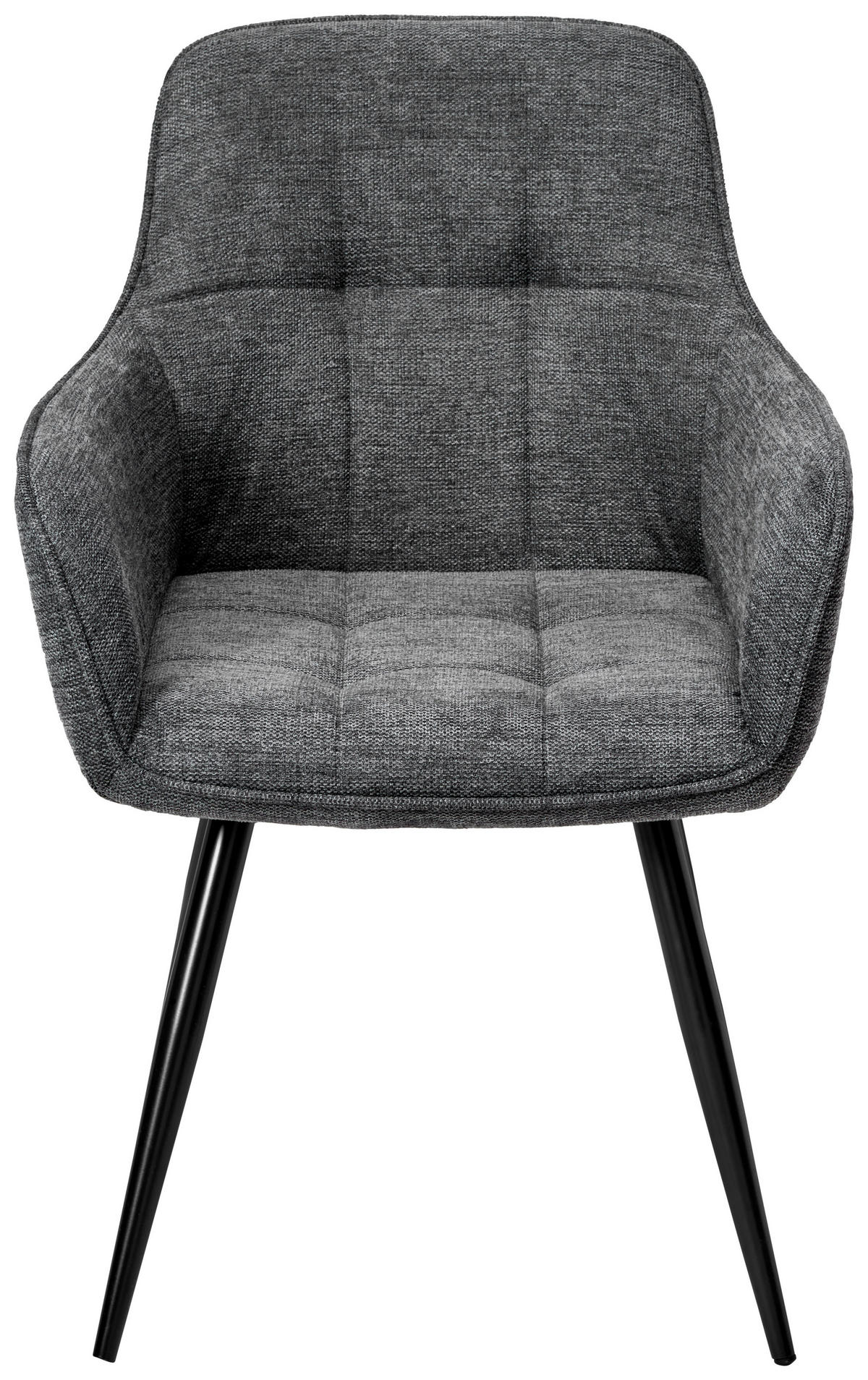 ARMLEHNSTUHL  in Eisen Mikrofaser  - Schwarz/Grau, LIFESTYLE, Textil/Metall (57/84/60cm) - MID.YOU