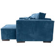 ECKSOFA Blau Cord - Blau/Braun, KONVENTIONELL, Holz/Textil (230/190cm) - Carryhome