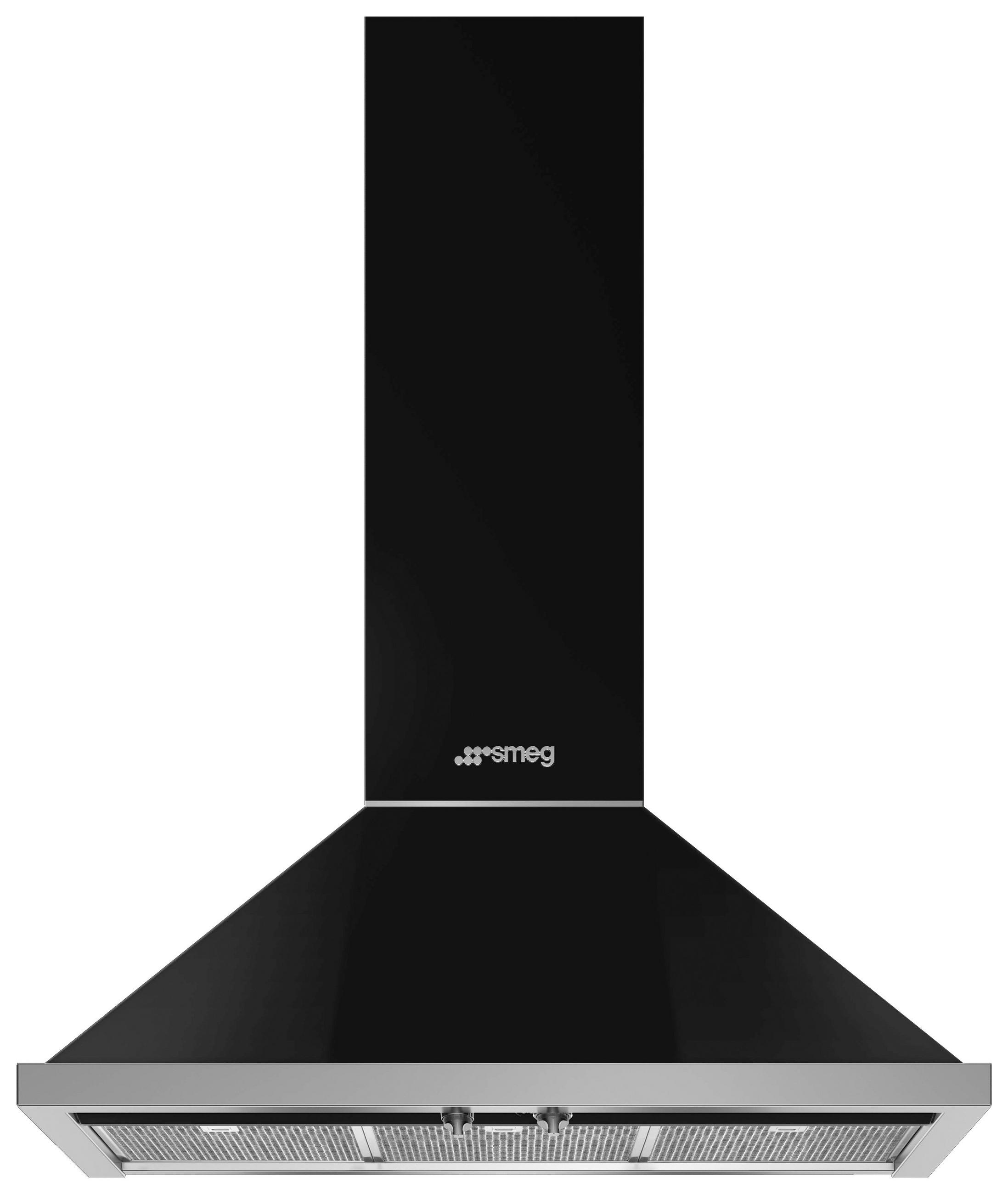 Smeg Dunstabzugshaube Portofino Schwarz 89.6x122.7x49.5 cm