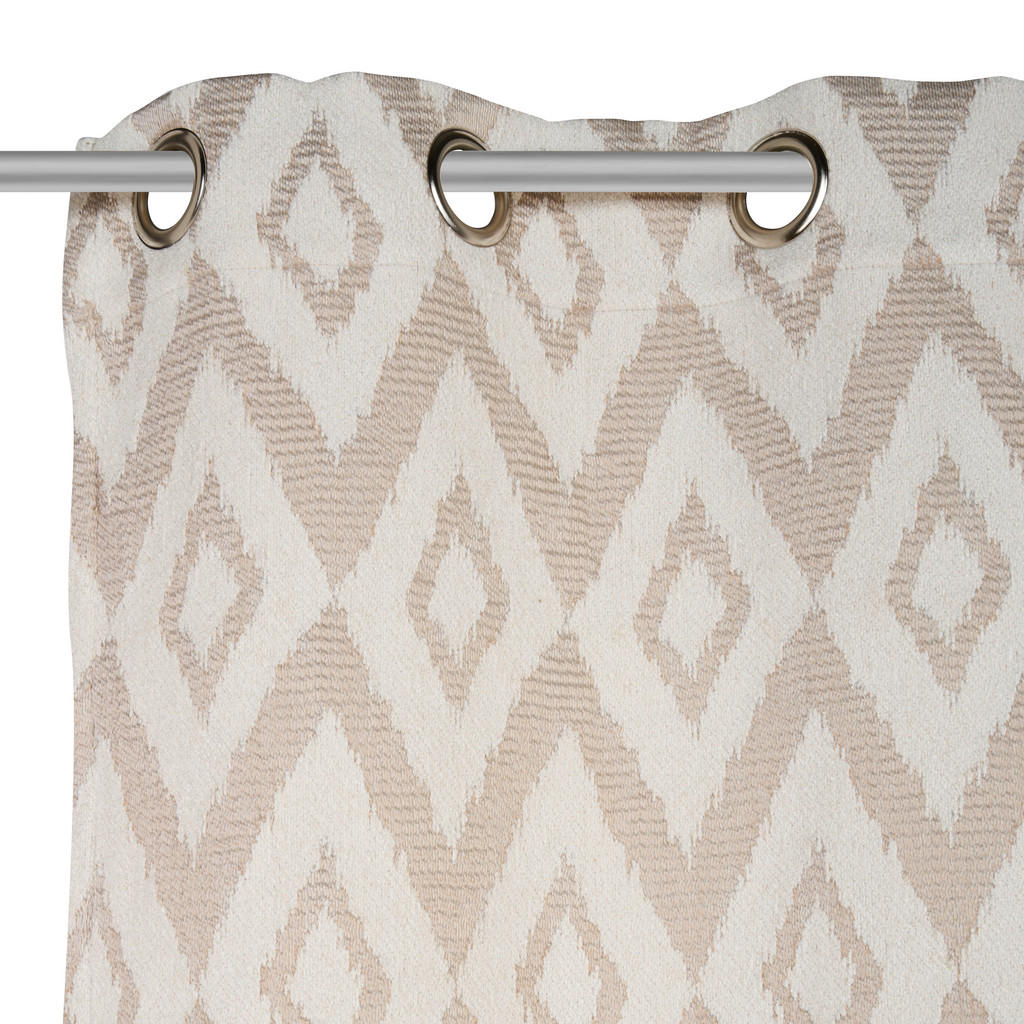 Thumbnail - Dieter Knoll Ösenschal Mantis, Creme, Taupe, Textil, Karo, 140x245 cm, Wohntextilien, Gardinen & Vorhänge, Fertiggardine...