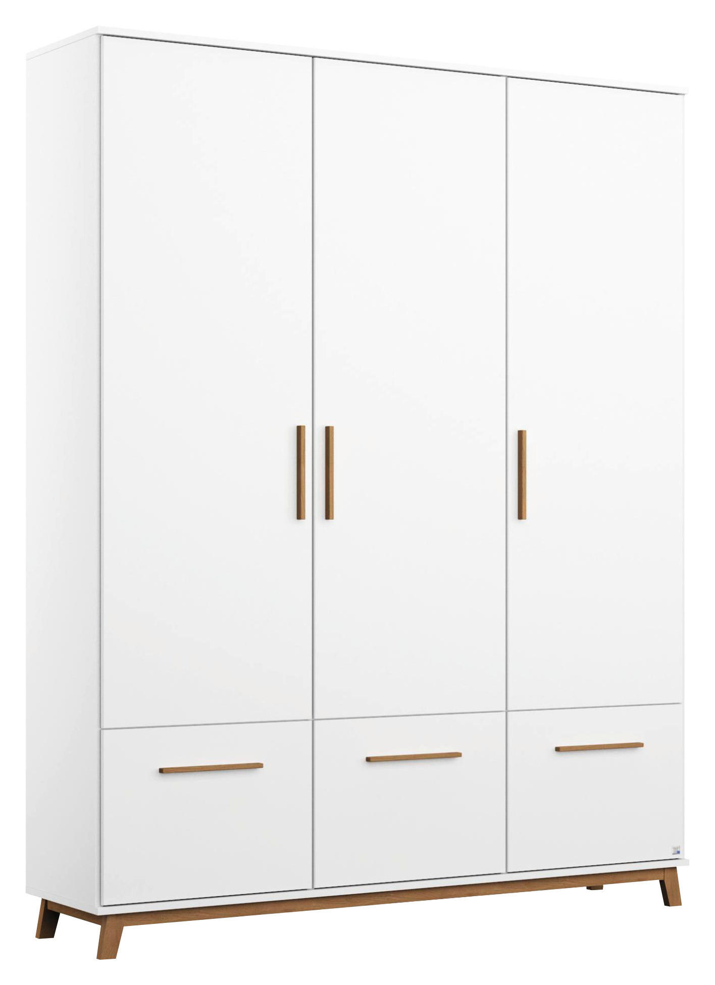 Drehtürenschrank Mit Schubladen 136cm Carlsson Weiß