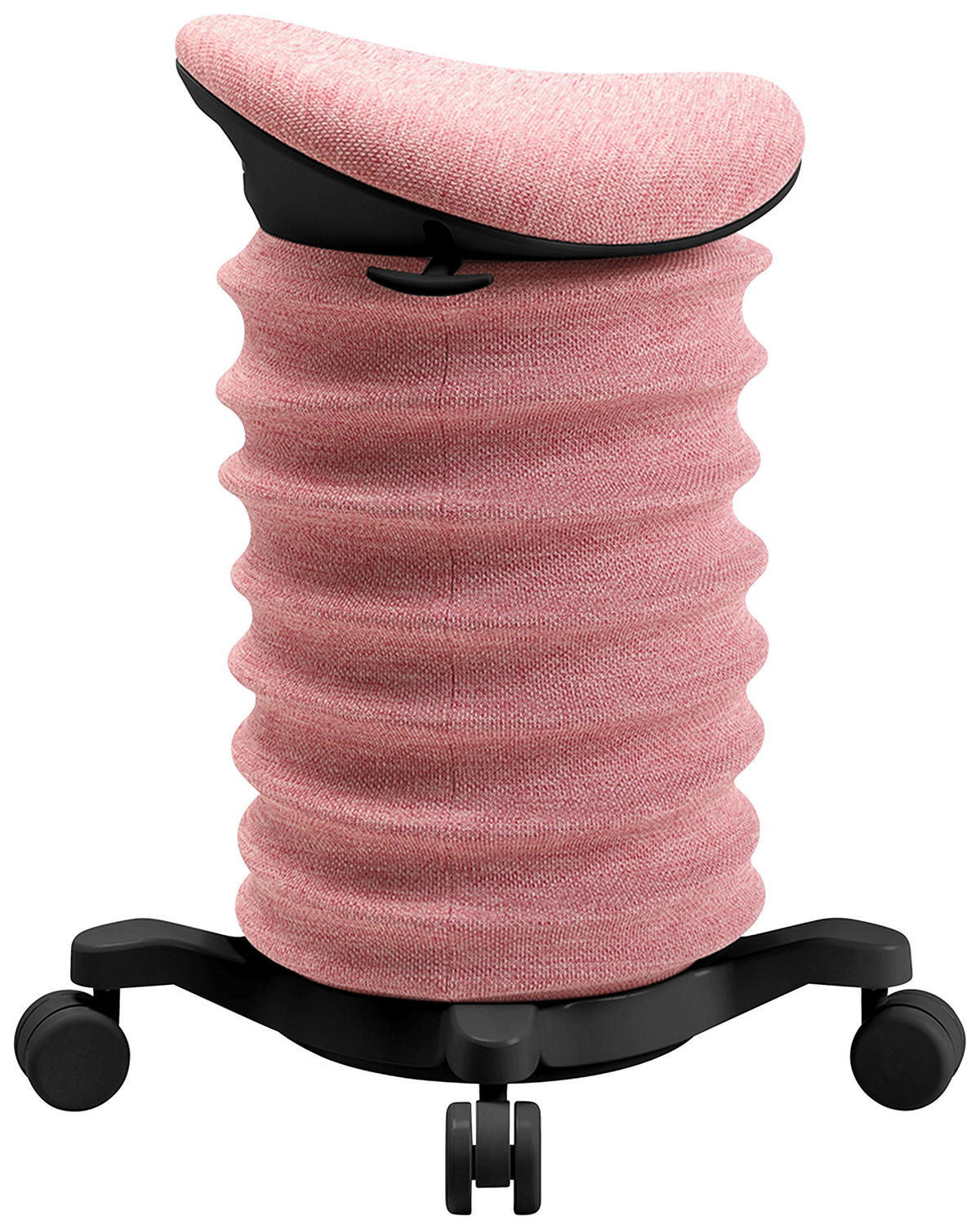 BÜROHOCKER   Rosa, Schwarz  - Schwarz/Rosa, Design, Kunststoff/Textil (37,5/58-70/36cm) - Topstar