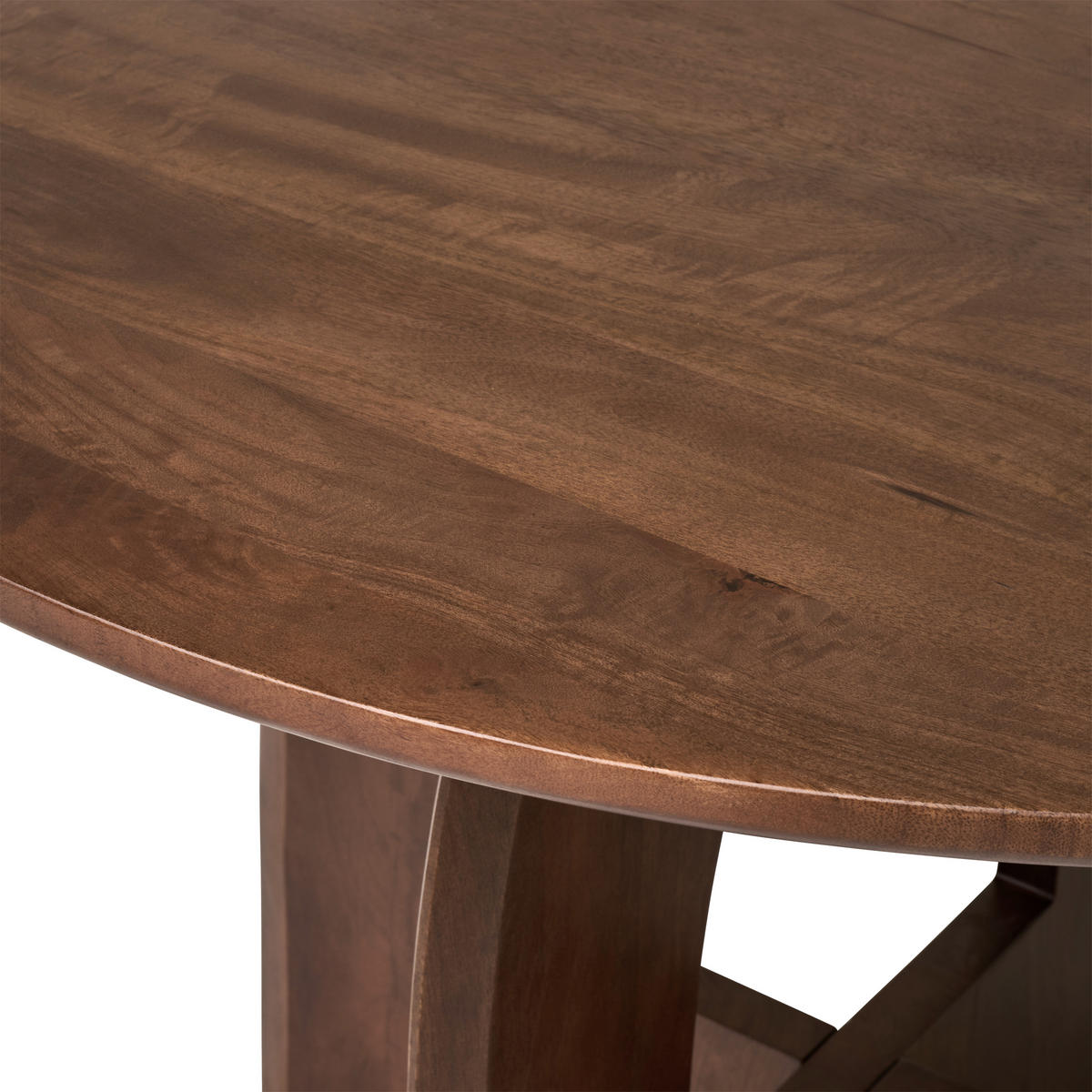 ESSTISCH 120/120/76 cm Echtholz  Holz rund Walnussfarben  - Walnussfarben, MODERN, Holz (120/120/76cm) - Livetastic