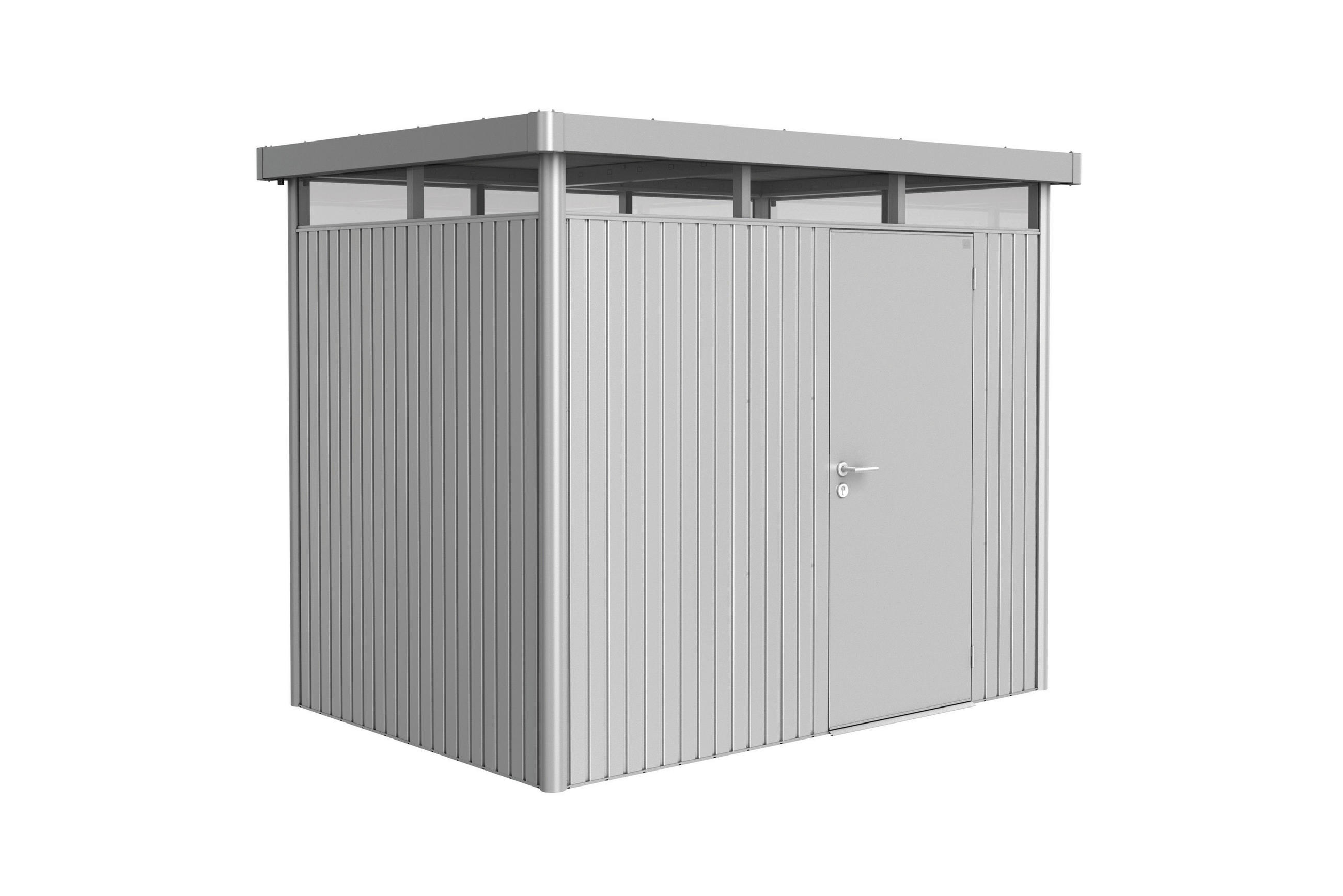 GERÄTEHAUS 275/222/195 cm  - Silberfarben, Design, Metall (275/222/195cm) - Biohort