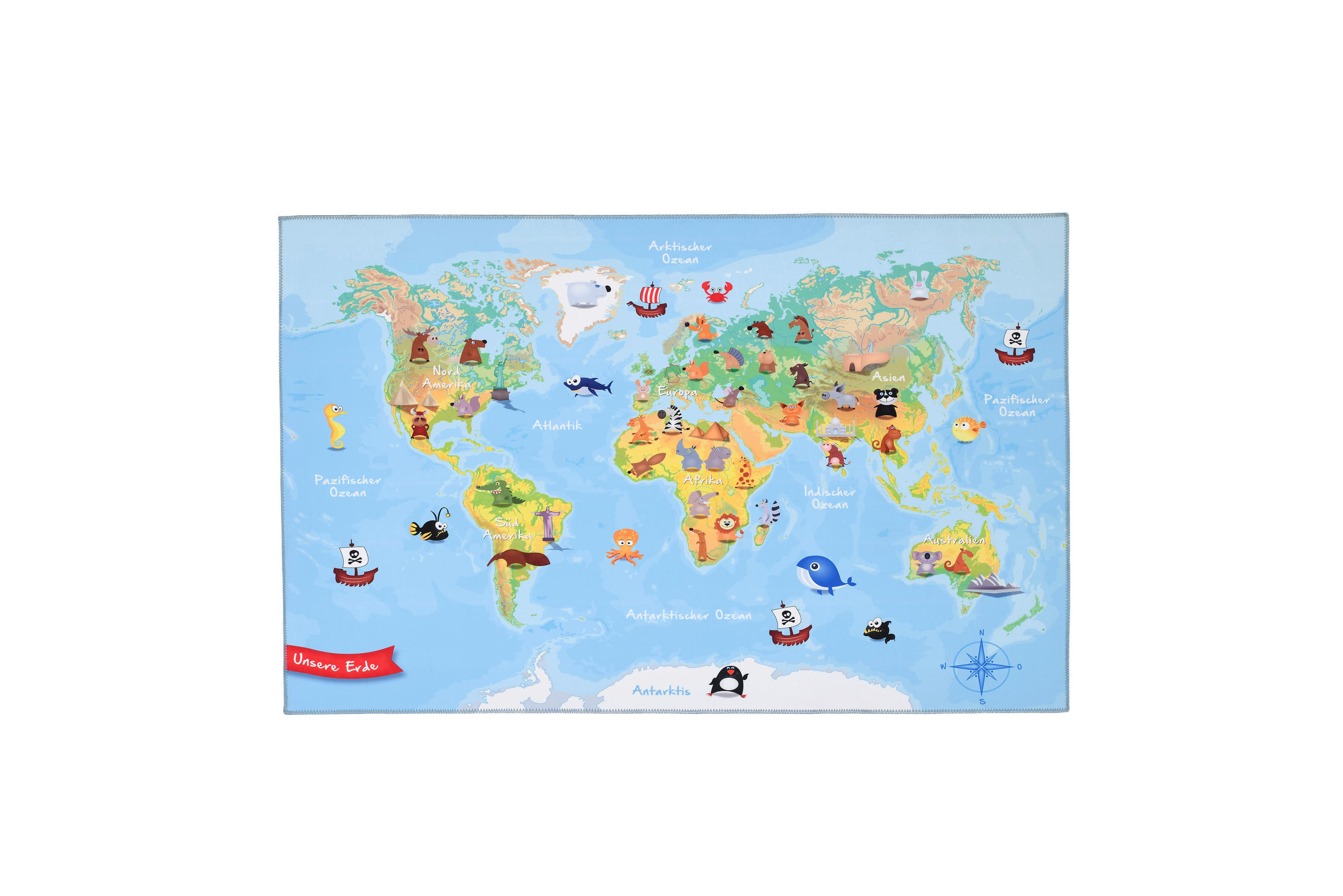 Ben'n'jen Kinderteppich BC Kids Hellblau 100x160 cm