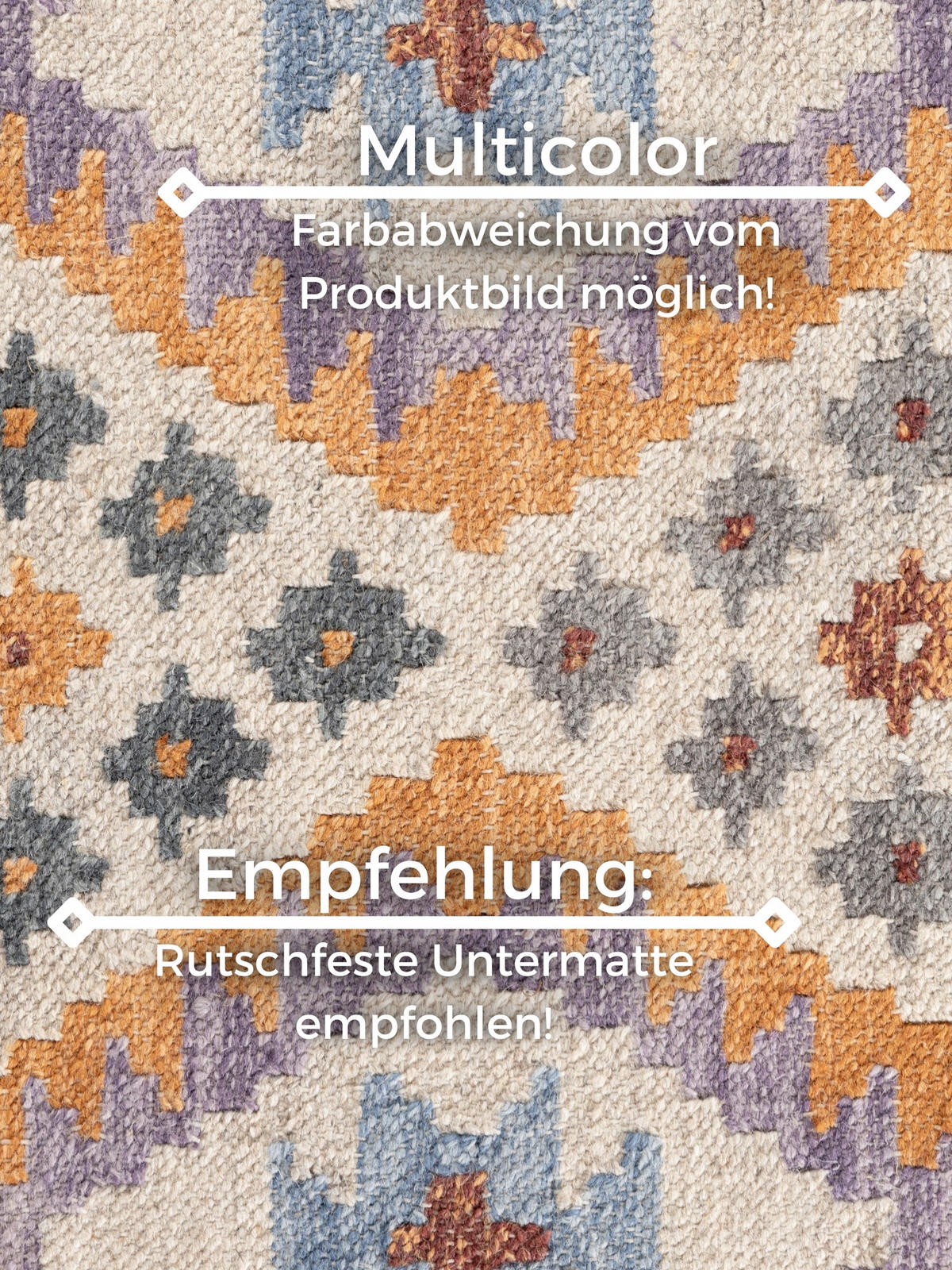 LÄUFER 60/190 cm Kamal  - Multicolor/Creme, Design, Textil (60/190cm)