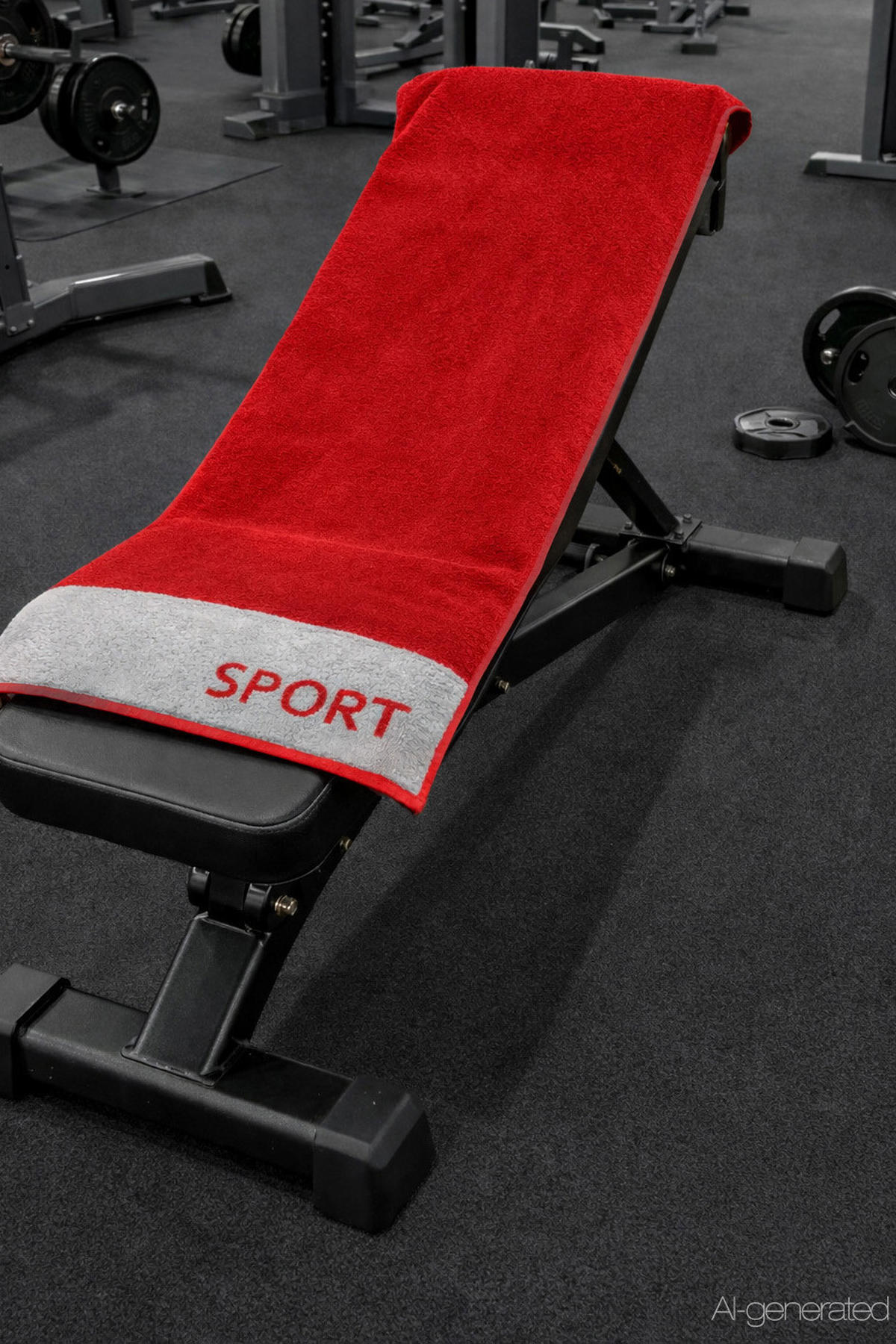 RUČNIK ZA TUŠIRANJE 130/50 cm  siva, crvena   Fitnesstuch  - siva/crvena, Konvencionalno, tekstil (130/50cm) - Cawoe