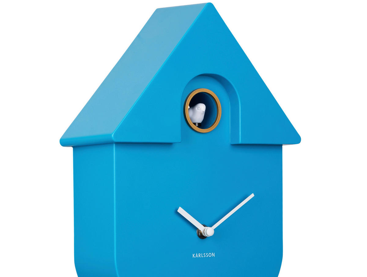WANDUHR  Blau  - Blau, KONVENTIONELL, Kunststoff (21,5/41/8,5cm) - Karlsson