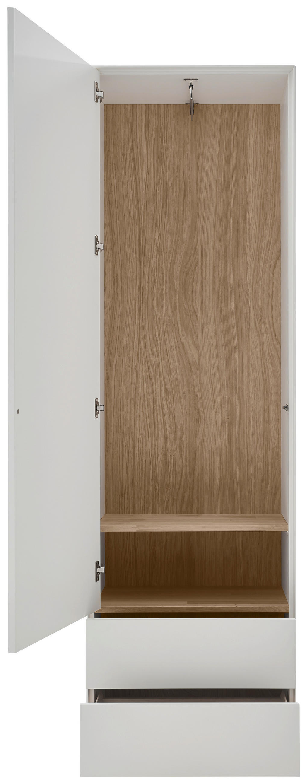 GARDEROBENSCHRANK  in 60/196/39 cm  - Weiß, Design, Holz (60/196/39cm) - Johann Jakob