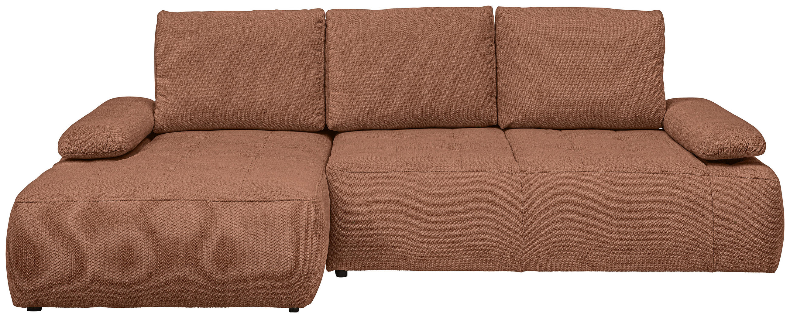 ECKSOFA Dunkelorange Webstoff  - Dunkelorange/Schwarz, KONVENTIONELL, Kunststoff/Textil (162/282cm) - Carryhome