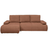 ECKSOFA Dunkelorange Webstoff  - Dunkelorange/Schwarz, KONVENTIONELL, Kunststoff/Textil (162/282cm) - Carryhome