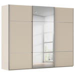 SCHWEBETÜRENSCHRANK 271/223/68 cm 3-türig Champagner  - Chromfarben/Champagner, KONVENTIONELL, Glas/Holzwerkstoff (271/223/68cm) - Novel