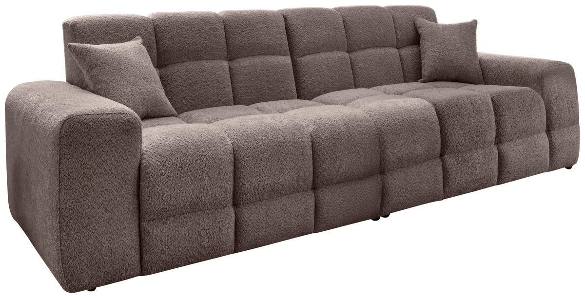 VIERSITZER-SOFA in Bouclé Taupe  - Taupe/Schwarz, MODERN, Kunststoff/Textil (300/87/120cm) - Livetastic