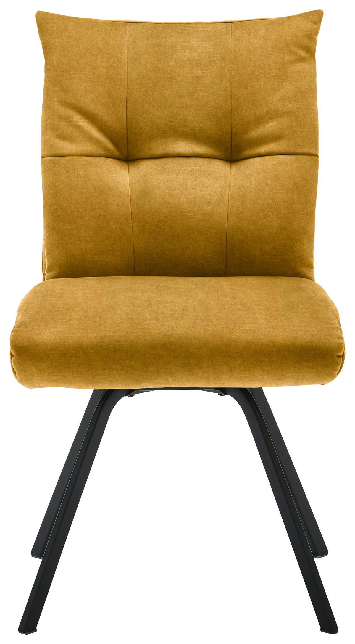 STUHL  in Velours Textil  - Goldfarben/Schwarz, Design, Textil/Metall (50/82/68cm) - Welnova