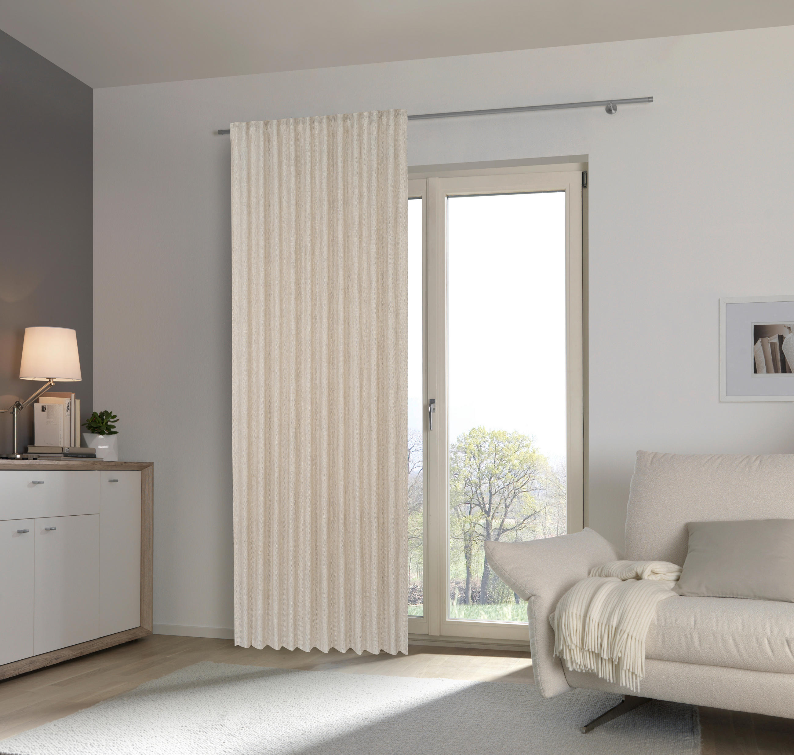 GOTOVA ZAVESA krem - krem, Trendi, tekstil (140/245cm) - Esposa