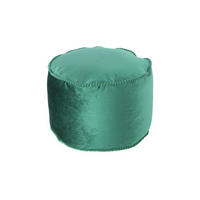 POUF Samt 47/32/47 cm  - Grün, Basics, Textil (47/32/47cm) - Kayoom