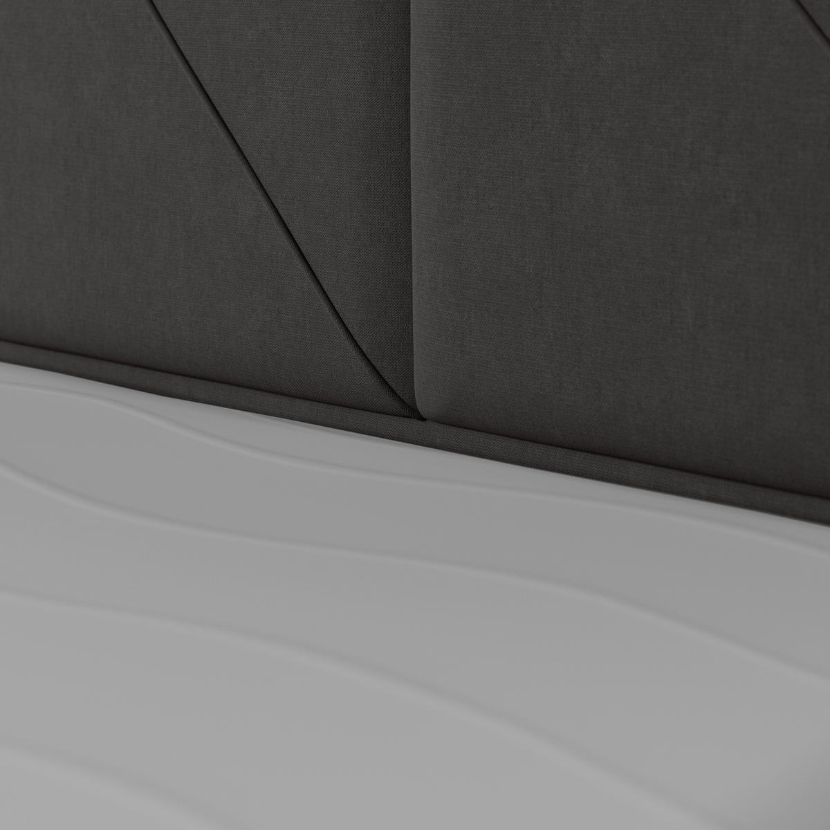 POSTELJA BOXSPRING 180 cm   x 200 cm  , kovina, umetna masa, tekstil, karton, leseni material antracit  - črna/antracit, Moderno, kovina/umetna masa (180/200cm) - MID.YOU