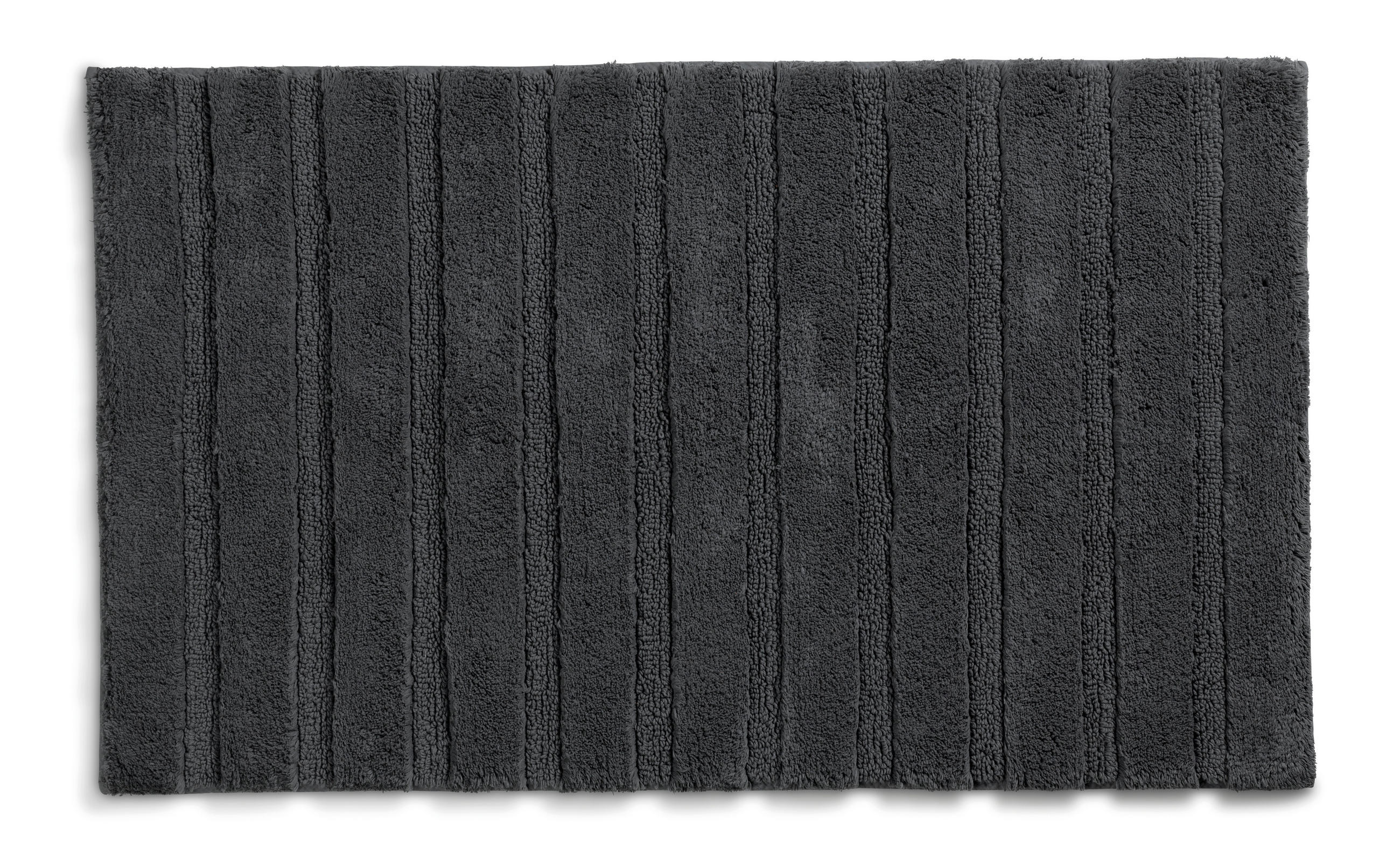 BADEMATTE Grau  - Grau, KONVENTIONELL, Textil (100/60/1,6cm) - Kela