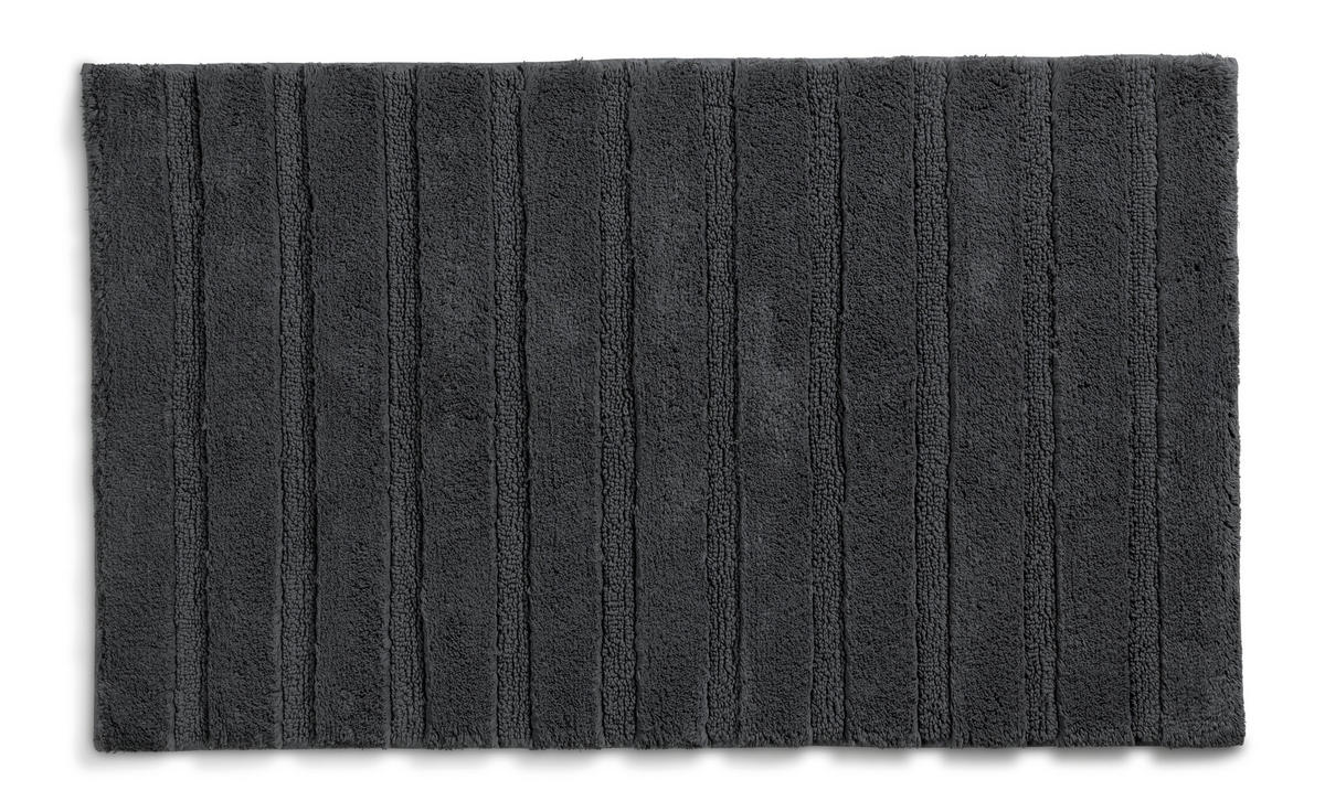 BADEMATTE Grau  - Grau, KONVENTIONELL, Textil (100/60/1,6cm) - Kela
