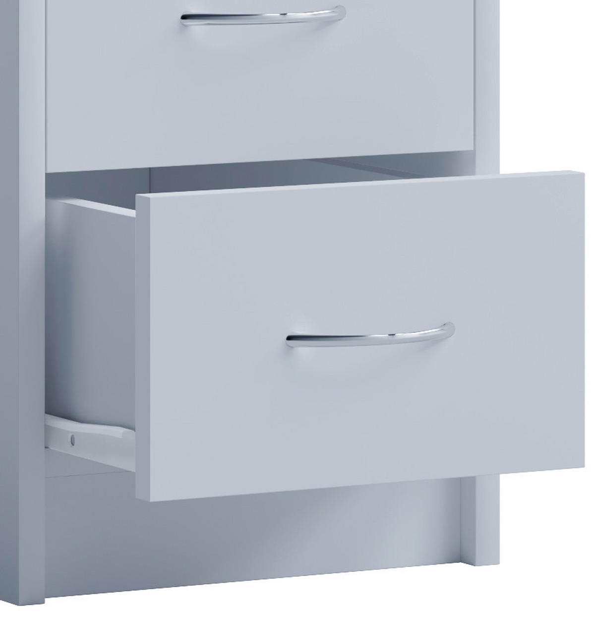 NACHTSCHRANK 35/40/35 cm  - Alufarben/Weiß, Basics, Holzwerkstoff (35/40/35cm) - MID.YOU