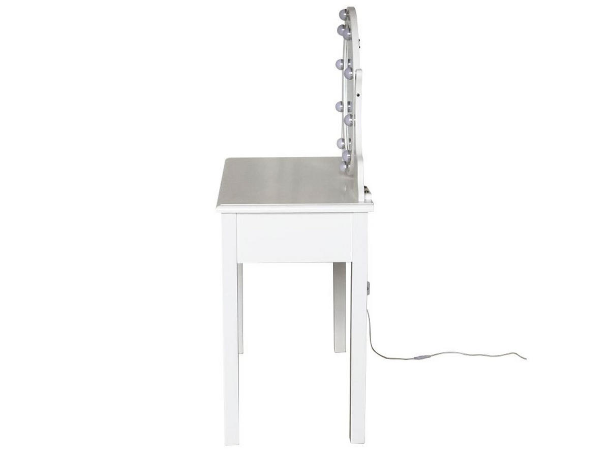 STOL ZA ŠMINKANJE bijela  - bijela, Lifestyle, staklo/drvni materijal (80/110/40cm) - Ambia Home