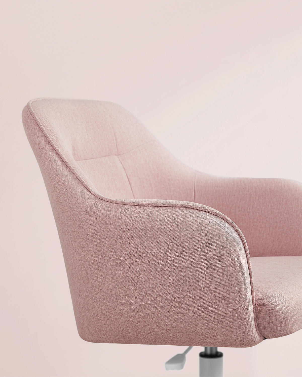 OTOČNÁ ŽIDLE, perkál, pink - tmavě růžová/pink, Basics, kov/textil (64/86/64cm)