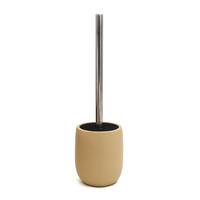 WC-BÜRSTENGARNITUR in Metall  Kunststoff   - Chromfarben/Beige, Basics, Kunststoff/Metall (10,5/35,5/10,5cm) - Sadena