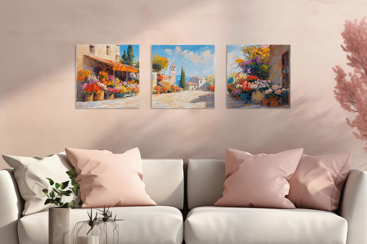 GLASBILD Architektur  - Multicolor, Basics, Glas (30/90/1,40cm) - Euroart