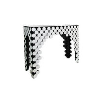 KONSOLENTISCH Silberfarben  - Silberfarben, Design, Glas/Holzwerkstoff (111/35,5/92cm) - Livetastic