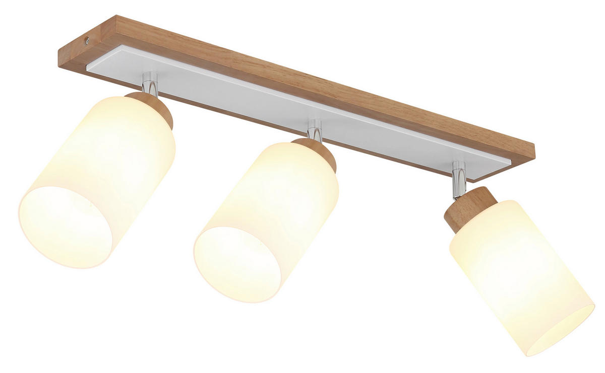 STRAHLER Rowena 59,9/10,3/22 cm  - Chromfarben/Opal, Design, Glas/Holz (59,9/10,3/22cm) - Globo