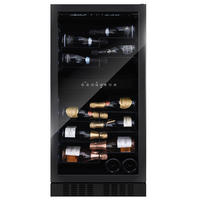 WEINKÜHLSCHRANK DX-58.258DB  - Schwarz, Basics, Glas/Metall (59,5/121,5/68cm)