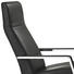 RELAXSESSEL Echtleder - Chromfarben/Schwarz, KONVENTIONELL, Leder/Metall (63/117/96-178cm) - Erpo