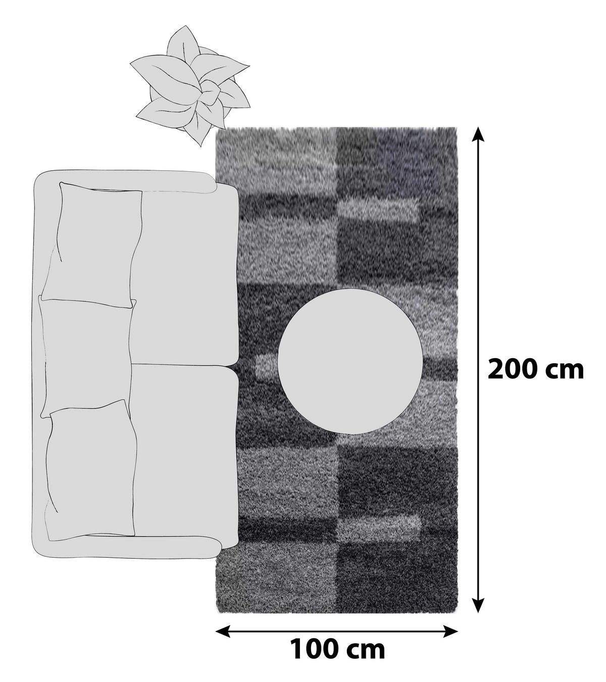 RYAMATTA 100/200 cm Gala 2505  - grå, Design, textil (100/200cm) - Novel
