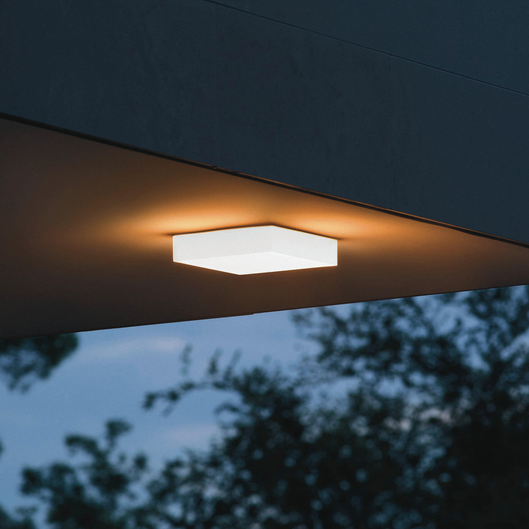 LED-DECKENLEUCHTE 25/5,5/25 cm   - Weiß, KONVENTIONELL, Kunststoff (25/5,5/25cm) - Ideal Lux