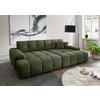 BIGSOFA in Bouclé Waldgrün  - Waldgrün/Schwarz, MODERN, Kunststoff/Textil (304/87/155cm) - Livetastic