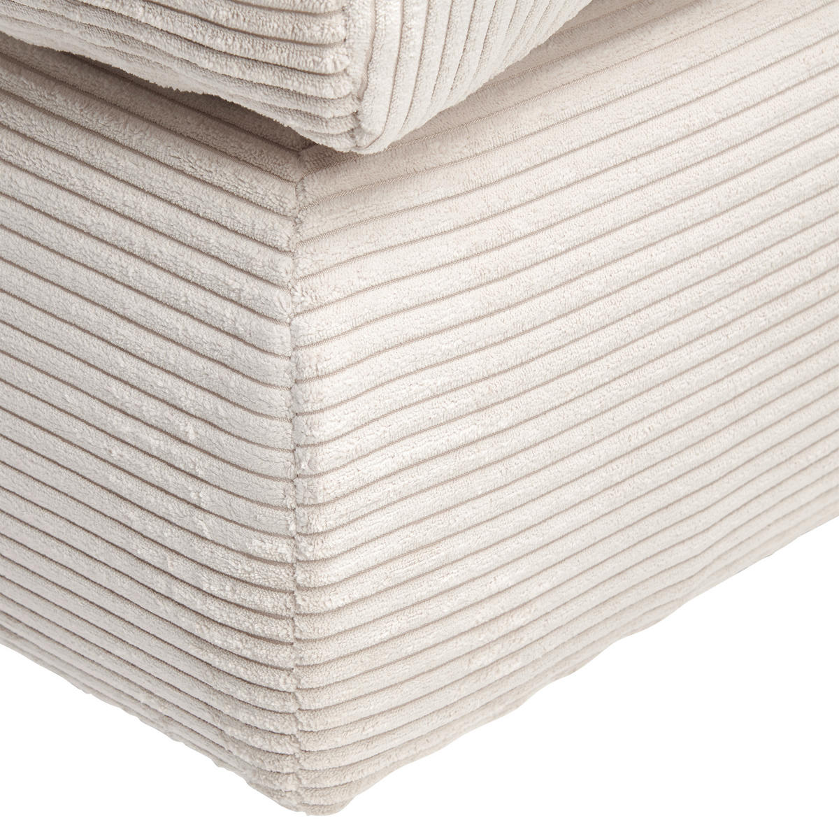 HOCKER in Textil Naturfarben  - Schwarz/Naturfarben, Design, Textil (110/50/110cm) - Ambia Home
