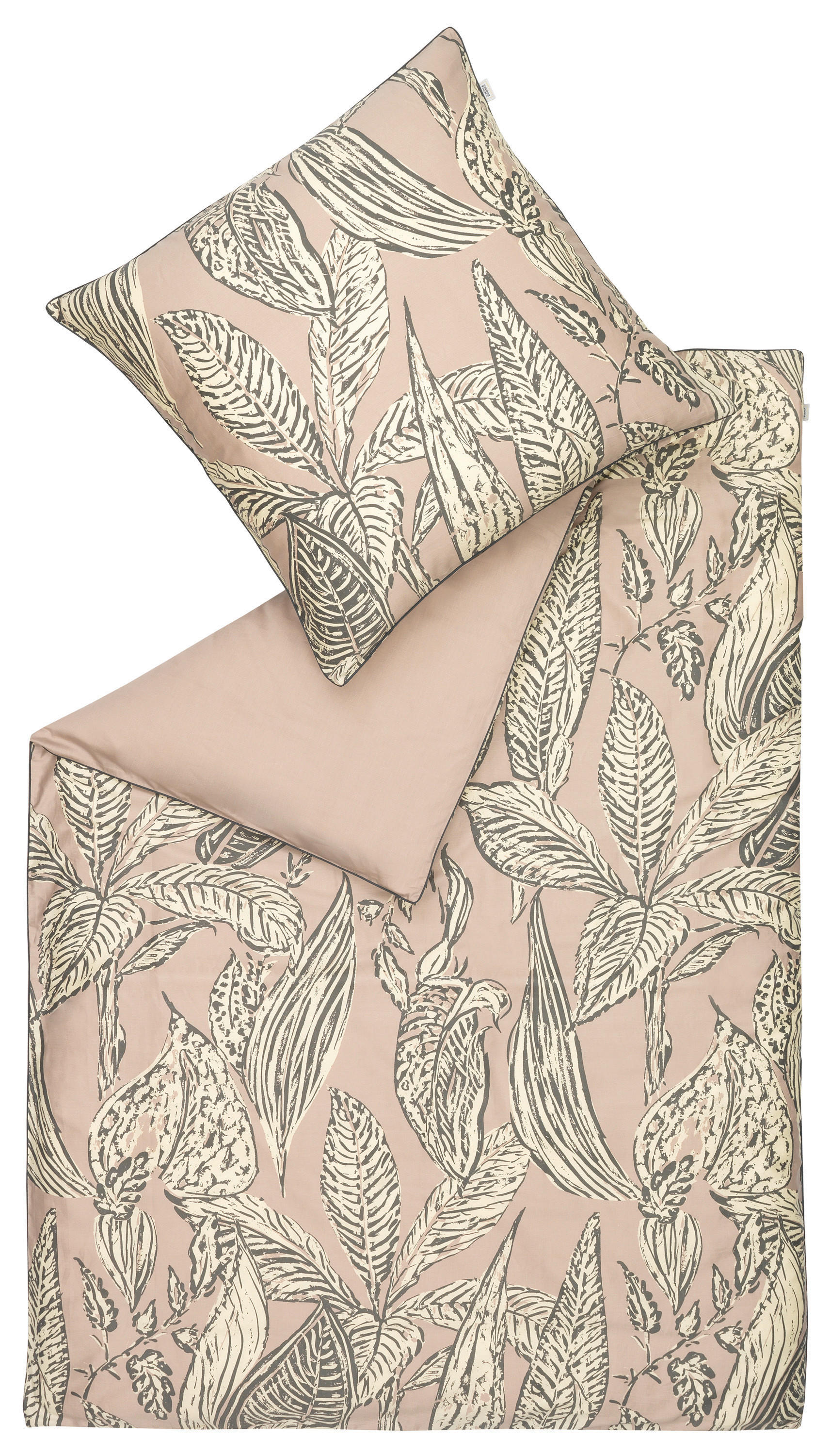 WENDEBETTWÄSCHE Emma Satin 155/220 cm  - Beige/Altrosa, KONVENTIONELL, Textil (155/220cm) - Schöner Wohnen