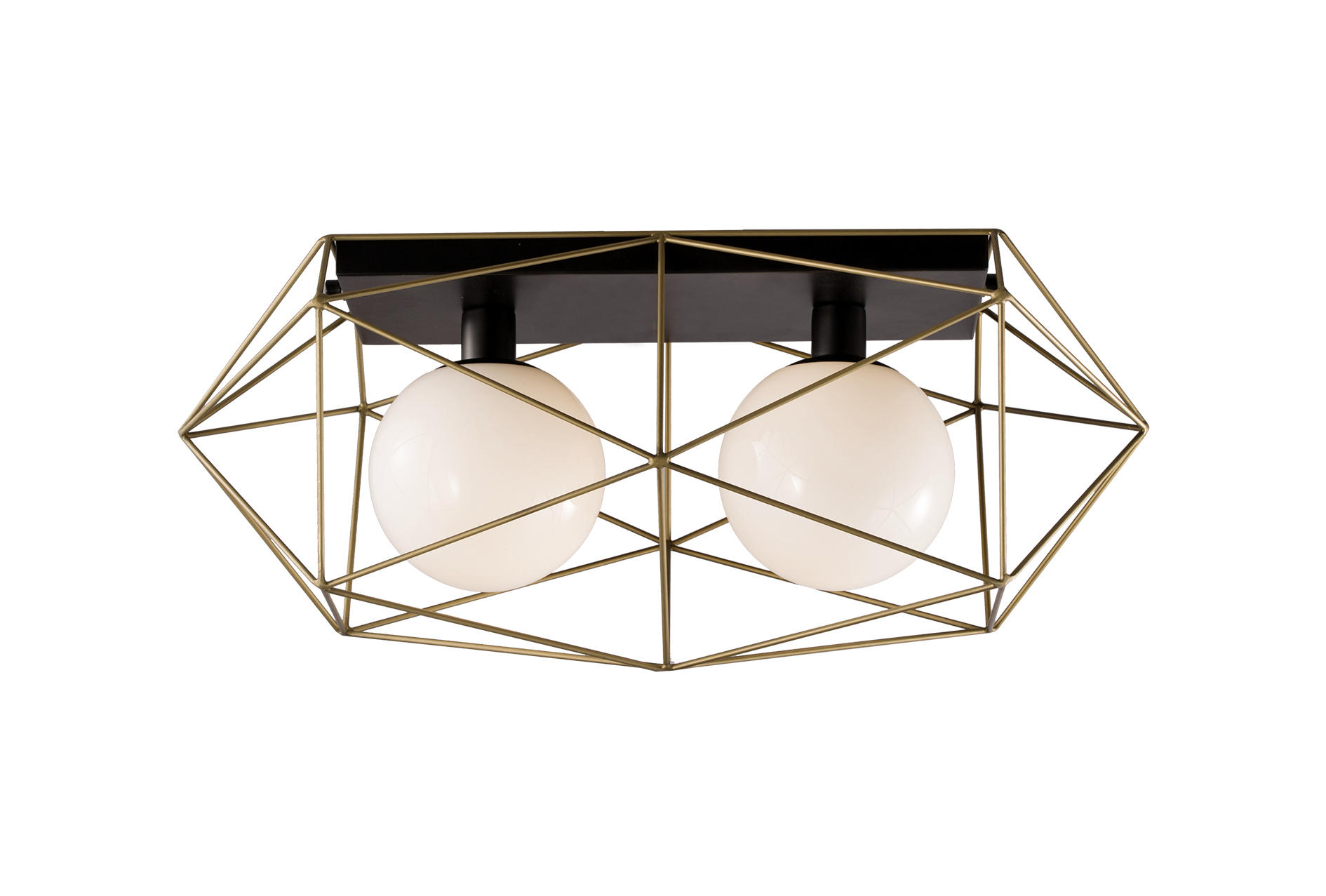 DECKENLEUCHTE Abraxas  - Goldfarben/Schwarz, Design, Metall (26,5/60/30cm)