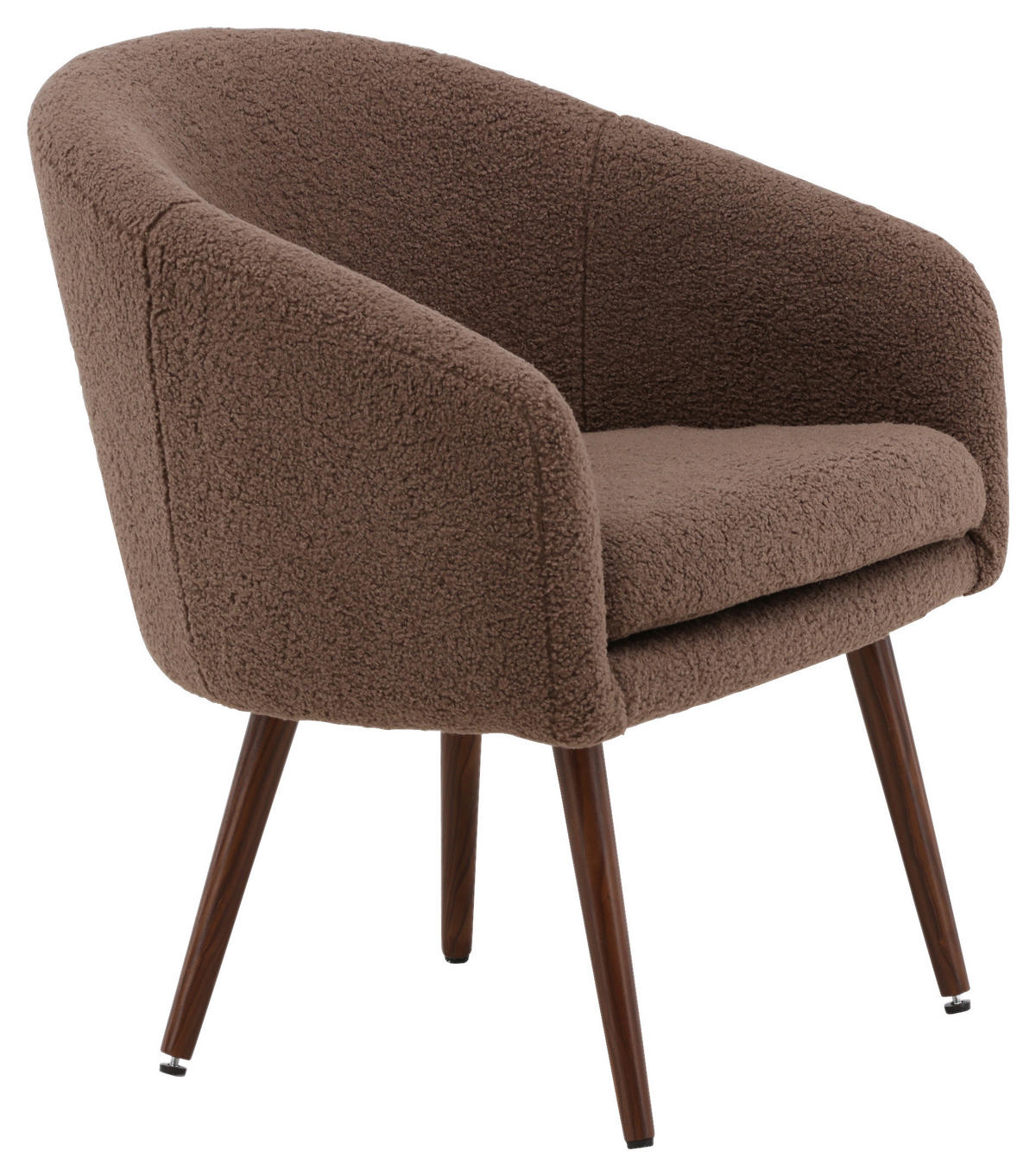 SESSEL in Teddystoff Braun  - Braun, Design, Textil/Metall (68/75/63cm) - Livetastic