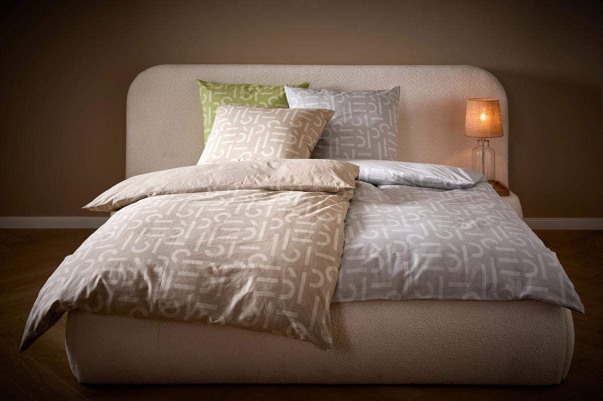 WENDEBETTWÄSCHE SCATTER BIG Renforcé 135/200 cm  - Taupe/Greige, Design, Textil (135/200cm) - Esprit